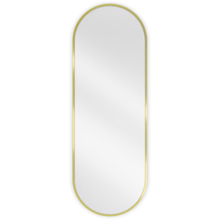 Mexen Loft ovalo formos vonios veidrodis 100 x 35 cm, auksinis rėmas - 9851-100-035-000-50