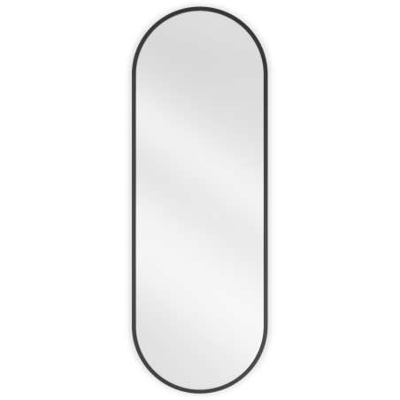 Mexen Loft ovalus vonios kambario veidrodis 100 x 35 cm, juodas rėmas - 9851-100-035-000-70