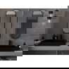 Mexen Loft ovalus vonios kambario veidrodis 100 x 35 cm, juodas rėmas - 9851-100-035-000-70