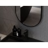 Mexen Loft ovalus vonios veidrodis 100 x 50 cm, juodas rėmelis - 9851-100-050-000-70