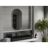 Mexen Loft ovalus vonios veidrodis 100 x 50 cm, aukso rėmas - 9851-100-050-000-50