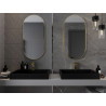 Mexen Loft ovalus vonios veidrodis 100 x 50 cm, aukso rėmas - 9851-100-050-000-50