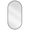 Mexen Loft vonios veidrodis ovalus 100 x 50 cm, juodas rėmas - 9851-100-050-000-70