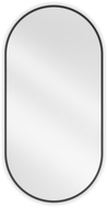 Mexen Loft ovalus vonios veidrodis 100 x 50 cm, juodas rėmelis - 9851-100-050-000-70