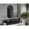 Mexen Loft vonios veidrodis ovalus 100 x 50 cm, juodas rėmas - 9851-100-050-000-70
