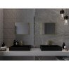Mexen Loft stačiakampis vonios kambario veidrodis 50 x 40 cm, šlifuoto aukso spalvos rėmas - 9852-050-040-000-50