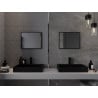 Mexen Loft Vonios kambario stačiakampis veidrodis 50 x 40 cm, juodas rėmas - 9852-050-040-000-70