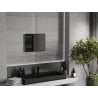 Mexen Loft Vonios kambario stačiakampis veidrodis 50 x 40 cm, juodas rėmas - 9852-050-040-000-70