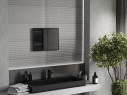 Mexen Loft Vonios kambario stačiakampis veidrodis 50 x 40 cm, juodas rėmas - 9852-050-040-000-70