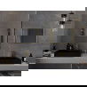 Mexen Loft stačiakampis vonios veidrodis 60 x 40 cm, auksinis rėmas - 9852-060-040-000-50