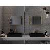 Mexen Loft stačiakampis vonios veidrodis 60 x 40 cm, šlifuoto aukso spalvos rėmas - 9852-060-040-000-50