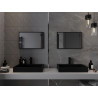 Mexen Loft stačiakampis vonios kambario veidrodis 60 x 40 cm, juodas rėmelis - 9852-060-040-000-70
