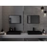Mexen Loft vonios veidrodis stačiakampis 60 x 40 cm, juodas rėmas - 9852-060-040-000-70