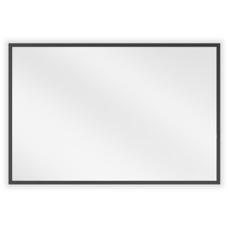 Mexen Loft stačiakampis vonios veidrodis 60 x 40 cm, juodas rėmas - 9852-060-040-000-70