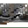 Mexen Loft stačiakampis vonios veidrodis 60 x 50 cm, juodas rėmas - 9852-060-050-000-70