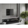Mexen Loft stačiakampis 60 x 50 cm veidrodis vonios kambariui, juodas rėmas - 9852-060-050-000-70