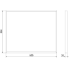 Mexen Loft stačiakampis 60 x 50 cm veidrodis vonios kambariui, juodas rėmas - 9852-060-050-000-70