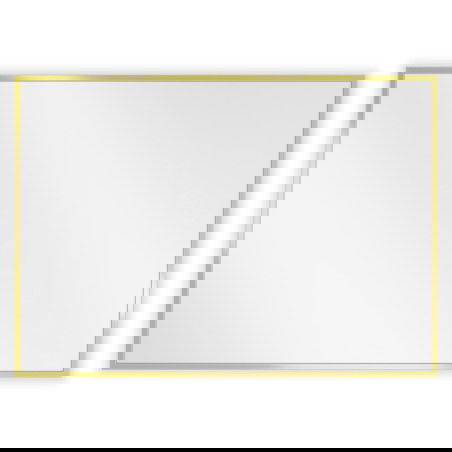Mexen Loft stačiakampis veidrodis 70 x 50 cm, aukso rėmas - 9852-070-050-000-50