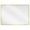 Mexen Loft stačiakampis vonios veidrodis 70 x 50 cm, auksinis rėmas - 9852-070-050-000-50