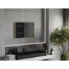 Mexen Loft stačiakampis vonios veidrodis 70 x 50 cm, auksinis rėmas - 9852-070-050-000-50