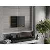 Mexen Loft stačiakampis vonios veidrodis 70 x 50 cm, aukso rėmas - 9852-070-050-000-50