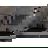 Mexen Loft stačiakampis vonios veidrodis 70 x 50 cm, juodas rėmas - 9852-070-050-000-70