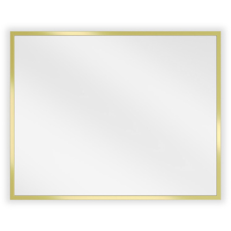 Mexen Loft stačiakampis vonios kambario veidrodis 50 x 40 cm, šlifuoto aukso spalvos rėmas - 9852-050-040-000-50