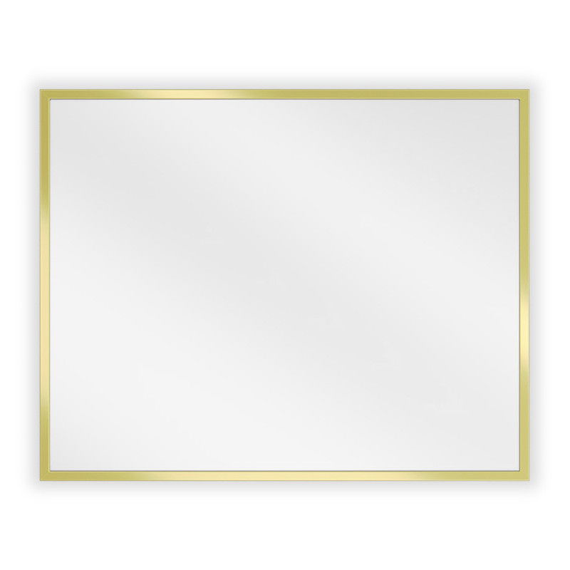 Mexen Loft stačiakampis vonios veidrodis 50 x 40 cm, auksinis rėmas - 9852-050-040-000-50