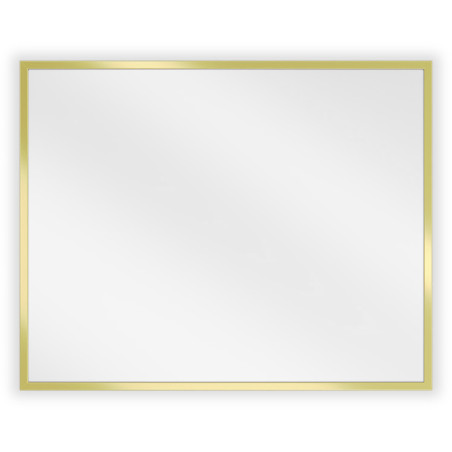 Mexen Loft stačiakampis vonios kambario veidrodis 50 x 40 cm, šlifuoto aukso spalvos rėmas - 9852-050-040-000-50