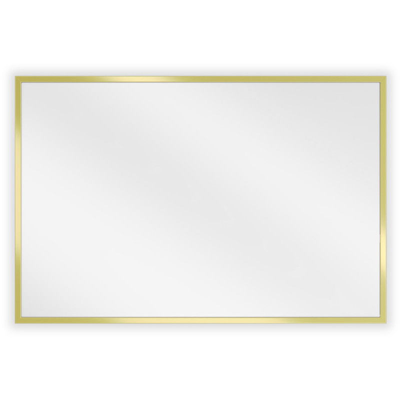 Mexen Loft stačiakampis vonios veidrodis 60 x 40 cm, auksinis rėmas - 9852-060-040-000-50