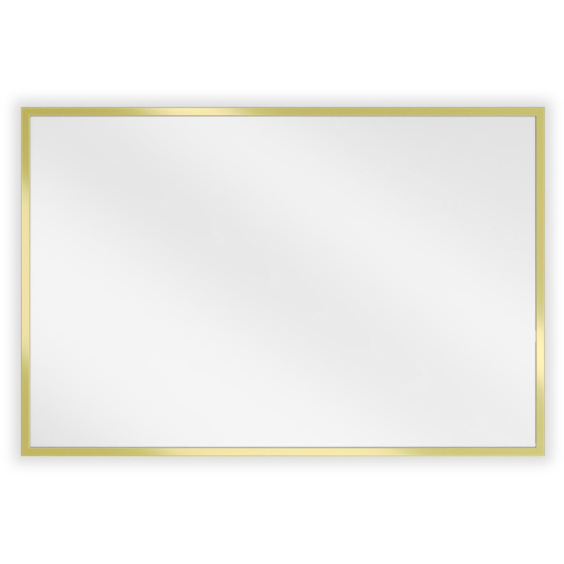Mexen Loft stačiakampis vonios veidrodis 60 x 40 cm, šlifuoto aukso spalvos rėmas - 9852-060-040-000-50