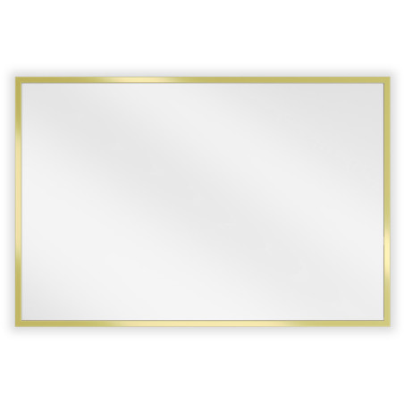 Mexen Loft stačiakampis vonios veidrodis 60 x 40 cm, šlifuoto aukso spalvos rėmas - 9852-060-040-000-50