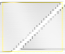 Mexen Loft stačiakampis vonios kambario veidrodis 60 x 50 cm, auksinis rėmas - 9852-060-050-000-50