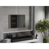 Mexen Loft vonios kambario veidrodis stačiakampis 80 x 60 cm, auksinis rėmas - 9852-080-060-000-50