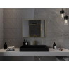 Mexen Loft stačiakampis veidrodinis vonios kambarys 80 x 60 cm, aukso spalvos rėmas - 9852-080-060-000-50