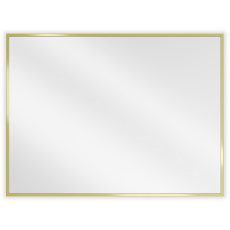 Mexen Loft stačiakampis veidrodinis vonios kambarys 80 x 60 cm, aukso spalvos rėmas - 9852-080-060-000-50