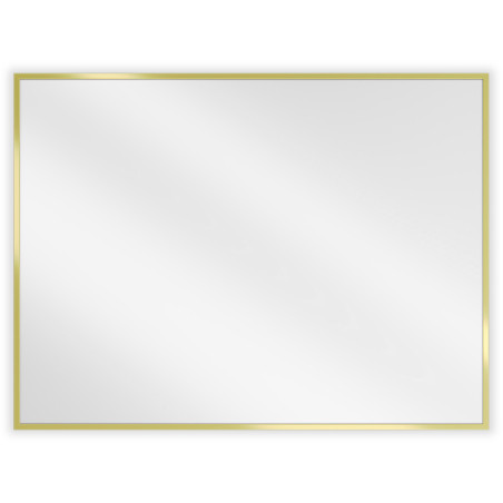 Mexen Loft stačiakampis veidrodinis vonios kambarys 80 x 60 cm, aukso spalvos rėmas - 9852-080-060-000-50