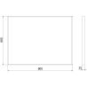 Mexen Loft stačiakampis vonios veidrodis 80 x 60 cm, auksinis rėmas - 9852-080-060-000-50