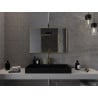 Mexen Loft stačiakampis vonios veidrodis 90 x 60 cm, auksinis rėmas - 9852-090-060-000-50