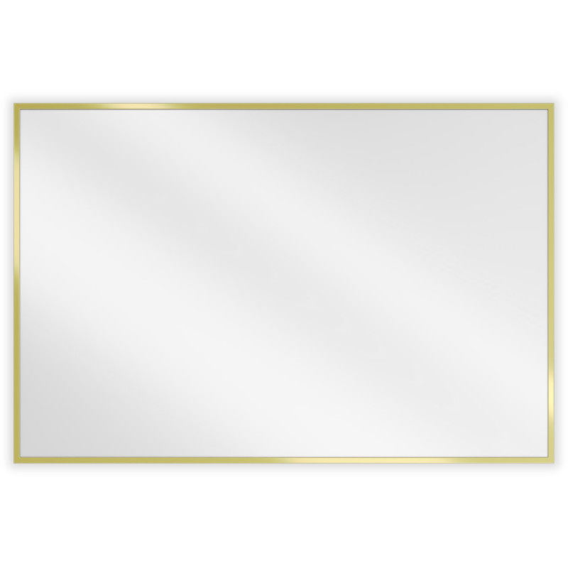 Mexen Loft stačiakampis vonios kambario veidrodis 90 x 60 cm, auksinis rėmas - 9852-090-060-000-50