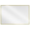 Mexen Loft stačiakampis vonios veidrodis 90 x 60 cm, auksinis rėmas - 9852-090-060-000-50