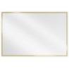 Mexen Loft stačiakampis vonios veidrodis 90 x 60 cm, aukso rėmas - 9852-090-060-000-50
