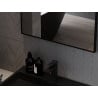 Mexen Loft Vonios kambario stačiakampis veidrodis 50 x 40 cm, juodas rėmas - 9852-050-040-000-70