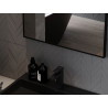 Mexen Loft stačiakampis vonios kambario veidrodis 60 x 40 cm, juodas rėmelis - 9852-060-040-000-70