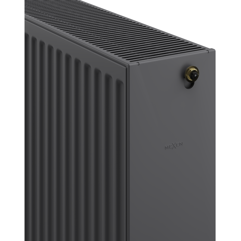 Mexen CV33 plokščias radiatorius 900 x 2800 mm, apatinis prijungimas, 8910 W, antracitas - W633-090-280-66