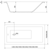 Mexen Cubik stačiakampė vonia 170 x 80 cm su apdaila, balta - 55031708000X