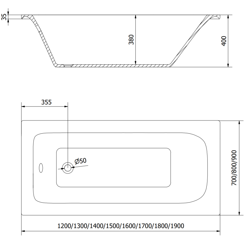 Mexen Vega stačiakampė vonia 180 x 80 cm su korpusu ir 2 durų ekranėliu 100 cm, permatomas, juodas - 550118080X9010027000