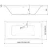 Mexen Cube stačiakampė vonia 170 x 80 cm su apdaila ir 1-durio 70 cm ekranavimu, skaidri, chromuota - 550517080X9007010100