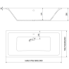 Mexen Cube stačiakampė vonia 170 x 80 cm su apdaila ir 1-durio pertvara 80 cm, juodas raštas - 550517080X9308017077