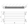 Mexen CL22 Linijinis plokščias radiatorius 500 x 1400 mm, šoninis prijungimas, 1910 W, juodas - W422L-050-140-70